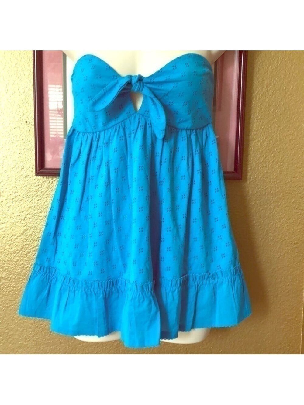 BNWT-J.LO Tube baby doll tie on chest & Frill hem.